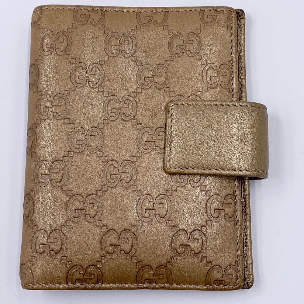 Authentic Gucci GG Golden Brown 6-ring Agenda